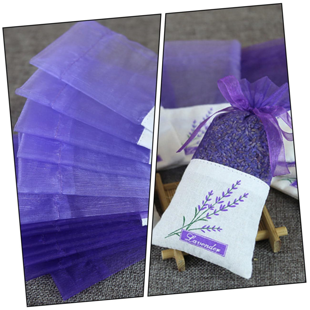 66 STK Lavendel Sachet Tasche Kleiderschrank Beutelpackungen Mit Frischen Düften Durchsichtige Geschenktüte Beutel Aus Lila Gazebeutel Violett Garn Gespleißte Baumwolle