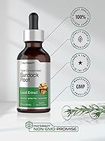Vista 7 de Horbäach Burdock Root Tincture 2 fl oz Super Concentrated Herb Extract Vegetarian, Non-GMO, Glutren Free, Alcohol Free