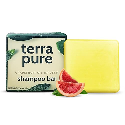 Terra Pure Shampoo Bar Aceite infundido por 1-Shoppe Sin plástico sin jabón vegano a base de plantas sostenible respetuoso del medio ambiente y
