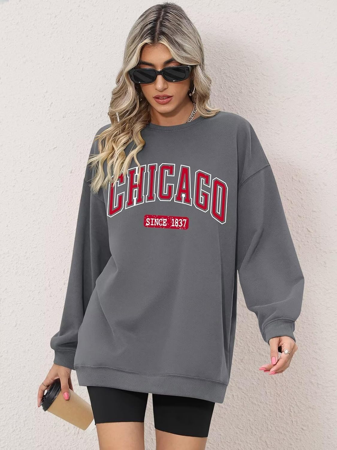 ORANDESIGNE Oversized Graphic Sweatshirt for Women Long Sleeve Crewneck Pullover Casual Fall Hoodie Tops 2026 - Image 2