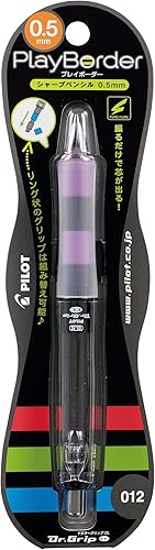 Miniatura 8 de Pilot HDGCL50R-PBMG - Lápiz mecánico, Dr. Grip CL Play Border 0.020 in, negro x verde menta