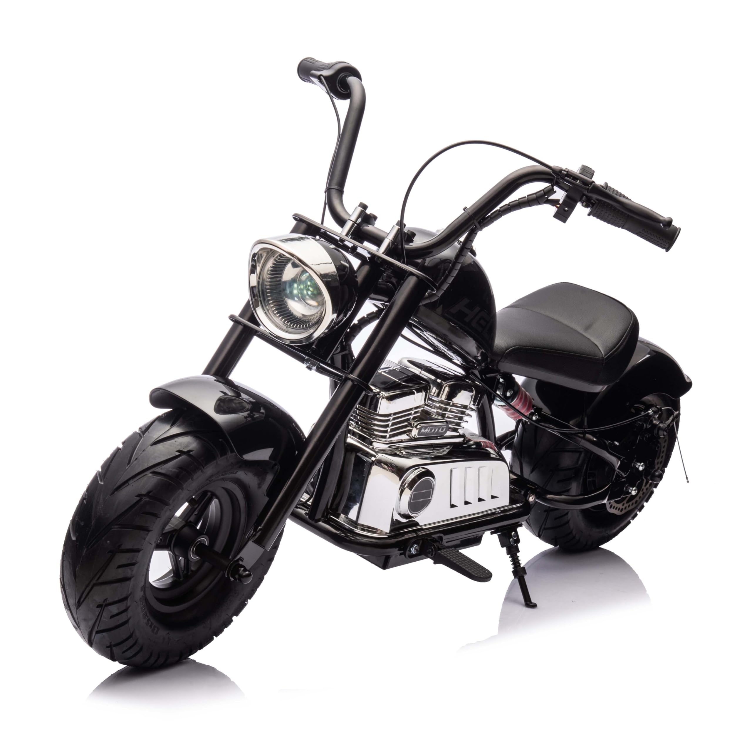 Lovely BabyMulti-features Motorbike for kids/child/youth LB 1058 Electric Motorbike with suspension, 36V Battery, Disc Brakes, and Leather Seat, Recommended for 10yr +. (100% Assembled, Black)