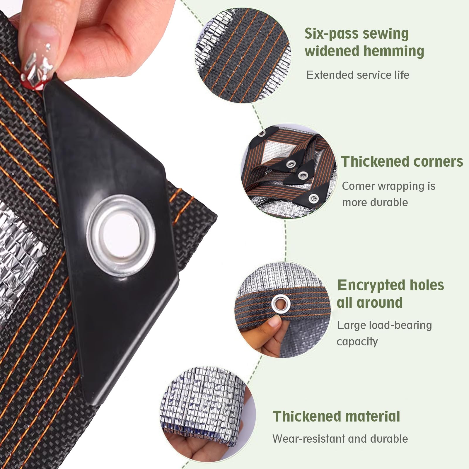 Aluminiowa tkanina zacieniająca, 90% ochrona przed promieniowaniem UV, odblaskowa siatka, ochrona przed ciepłem, do stodoły, roślin, samochodu, 3 x 4 m, z przelotkami, osłona na zewnątrz