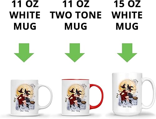 Miniatura 6 de GOSSBY Taza personalizada personalizada con texto en inglés We are the Daughter of the Witches they could not burn, taza de café con texto en inglés