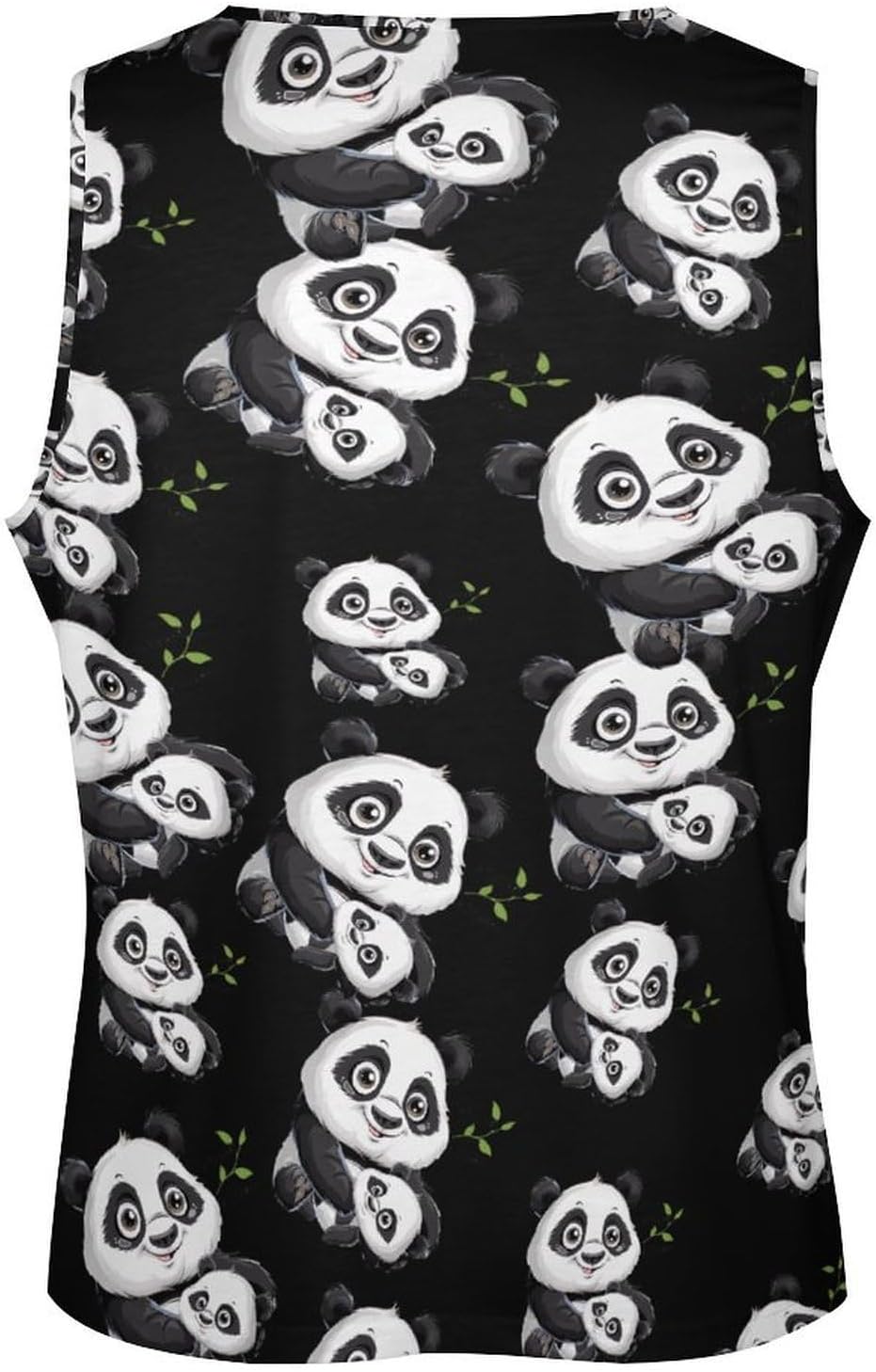 Panda Mamas-Bears Men's Tank Tops Sleeveless Muscle Shirts for Men Lightweight Vest Crew Neck T-Shirts