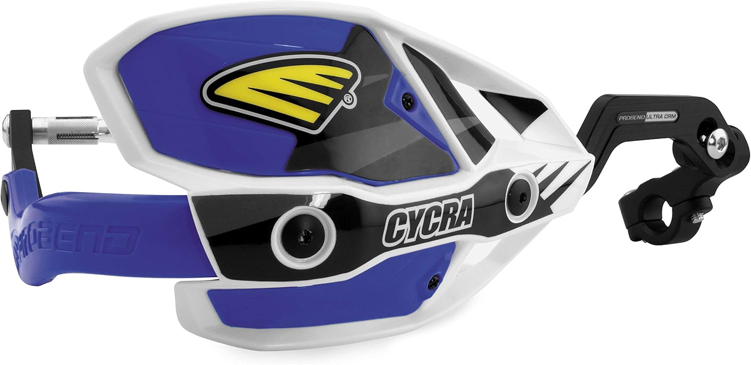 Cycra 1CYC-7408-62X Ultra ProBend CRM Handguards - 1-1/8in. Clamp - White/Blue/Blue