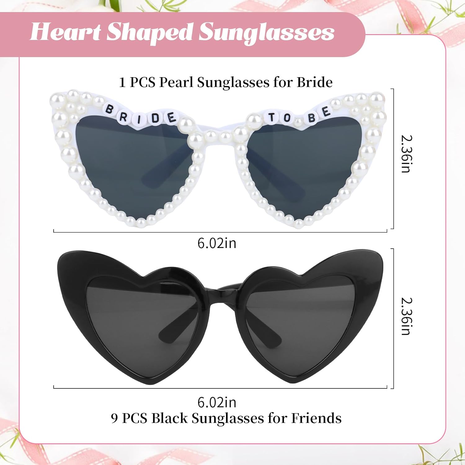 10 PCS Bride to Be Sunglasses Bachelorette Sunglasses Bulk for Bride Bridesmaids Bachelorette Party Gifts - Image 3