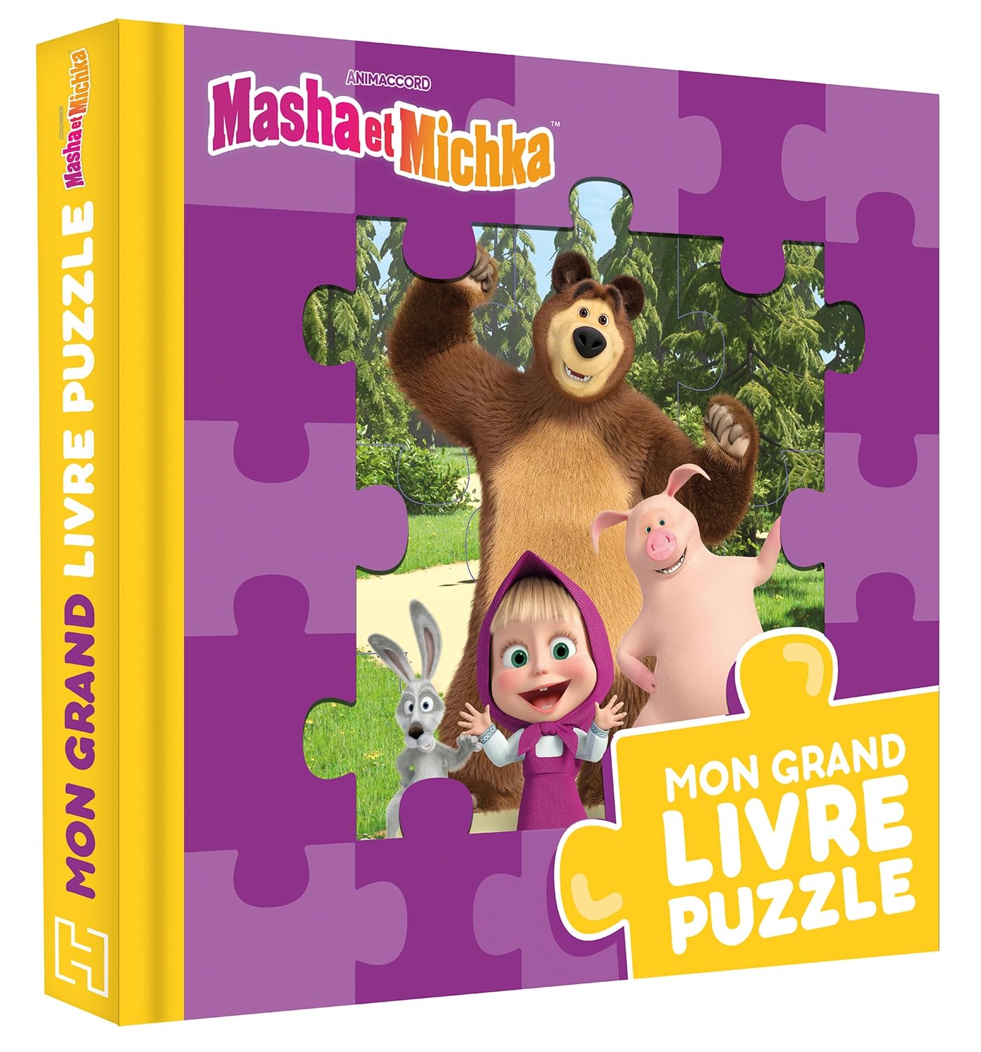 Hachette Masha et Michka - Mon grand livre puzzle 2023