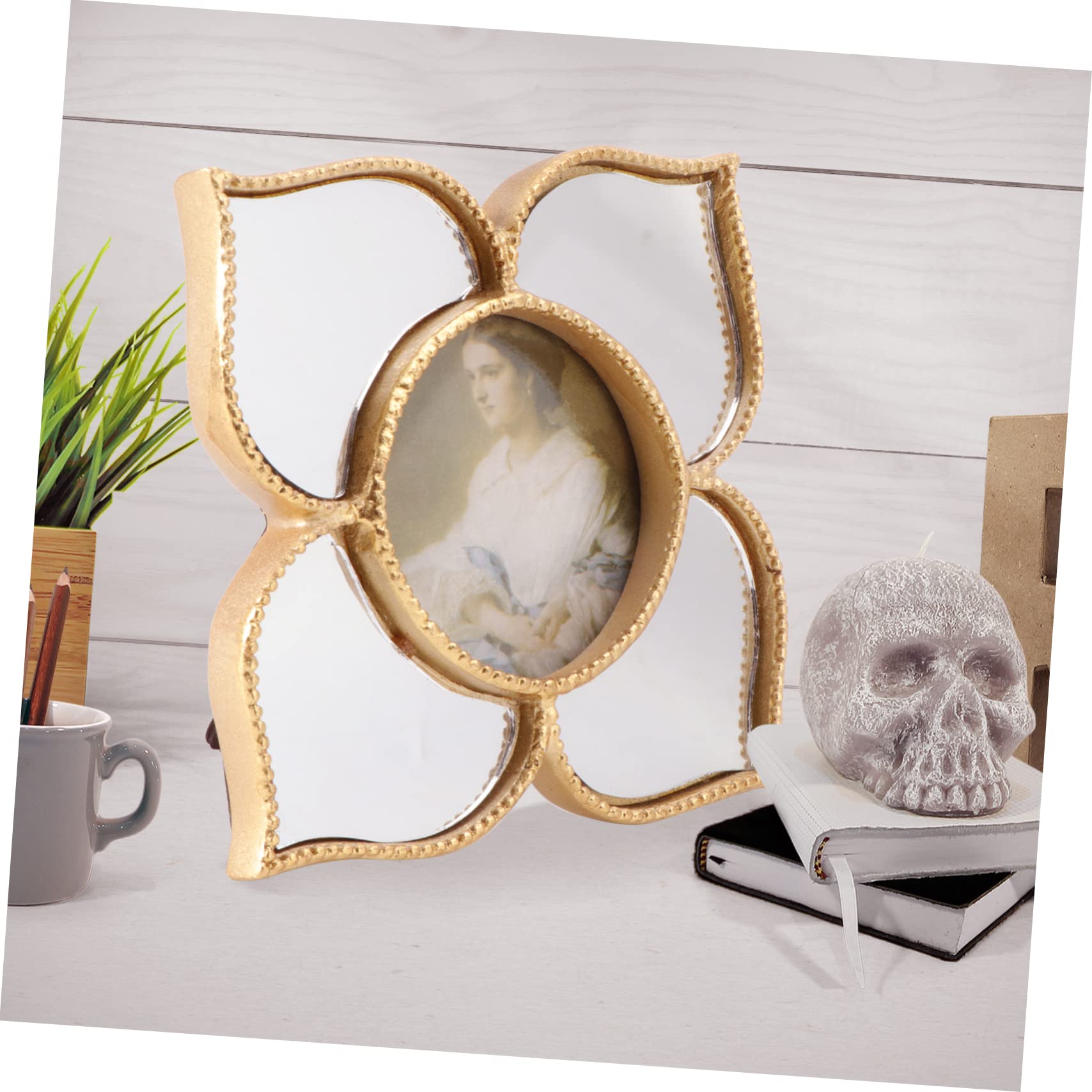 SOLUSTRE 2stücke Goldener Resin-bilderrahmen Kreativer Fotorahmen Für Hochzeitsfotos Desktop-dekoration Elegantes Design Für Besondere Anlässe Handgefertigte Ornamente Für Ihre
