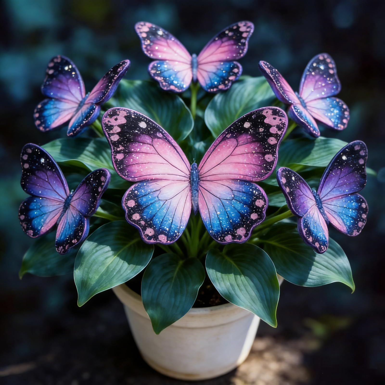 Magnificent Hosta Bulbs – Rare Perennial Butterfly Flowers, Summer Blooming, Garden Ornamental Plant Excellent Displays-3 Bulbs-F