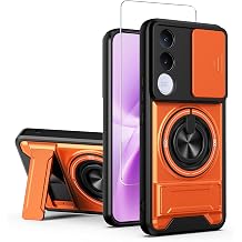 Phone Case for Nothing Phone 4a Case with Glass Screen Protector, Heavy Duty Dual Layer Military Grade Shockproof Protective Cover with Magnetic Ring Kickstand - Green