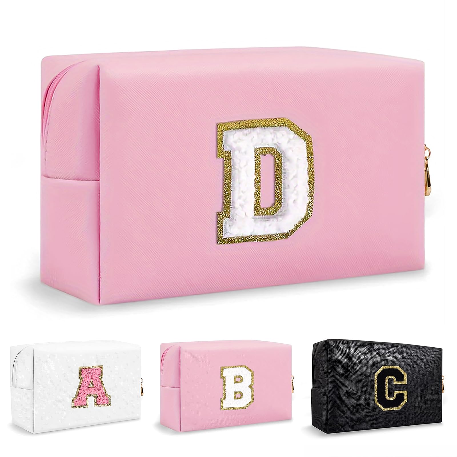Bolsa de Maquillaje, Bolsa de Cosméticos Impermeable de Viaje, PU Cuero, Neceser de Baño, Bolsa De Aseo Y Almacenamiento para Mujer,Cosas Preppy para niñas Adolescentes (Letra A-Z) — view 179