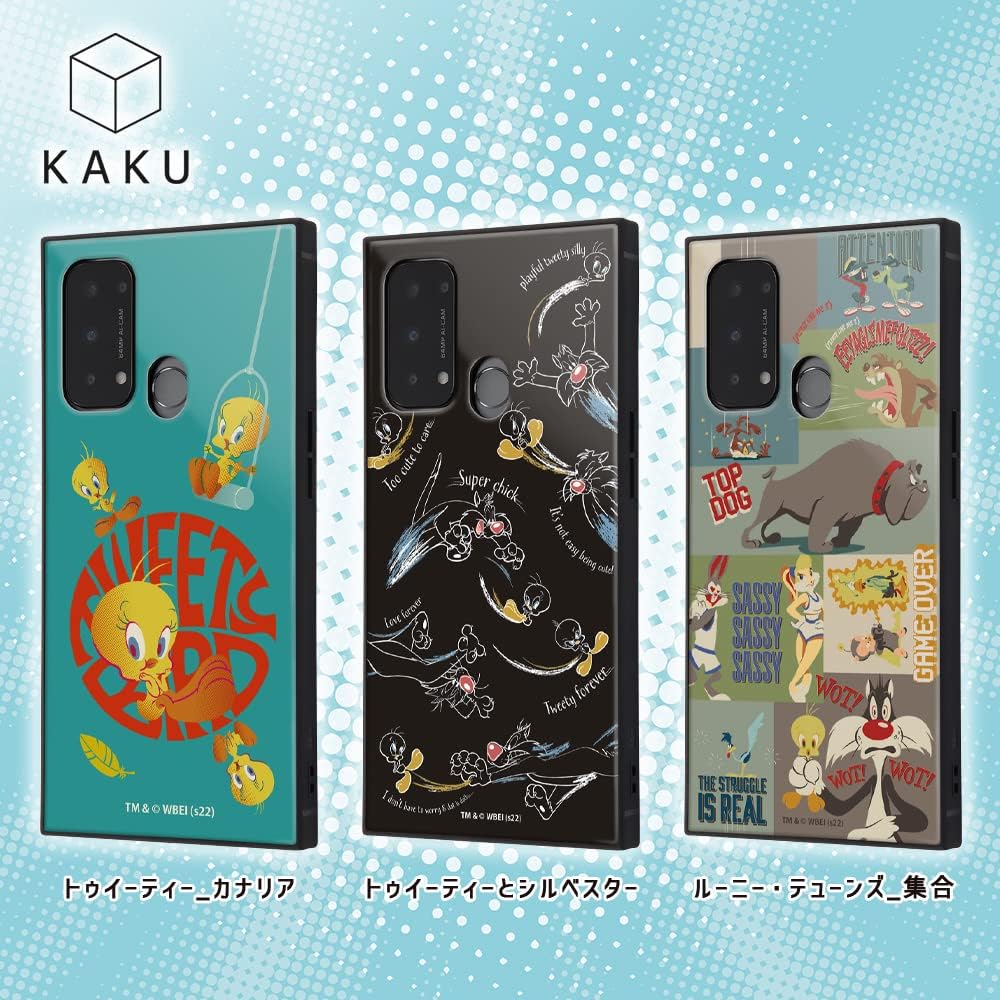 イングレム Inglem Oppo Reno5 A Case, Shockproof, Cover, KAKU Looney Tunes Tweety, Canary