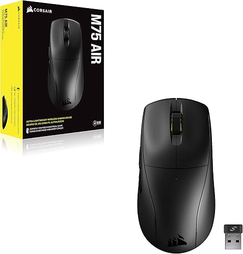 Miniatura 7 de Corsair M75 AIR Wireless Ultra Lightweight Gaming Mouse – 2.4GHz & Bluetooth – 26,000 DPI – Up to 100hrs Battery – iCUE Compatible – Black