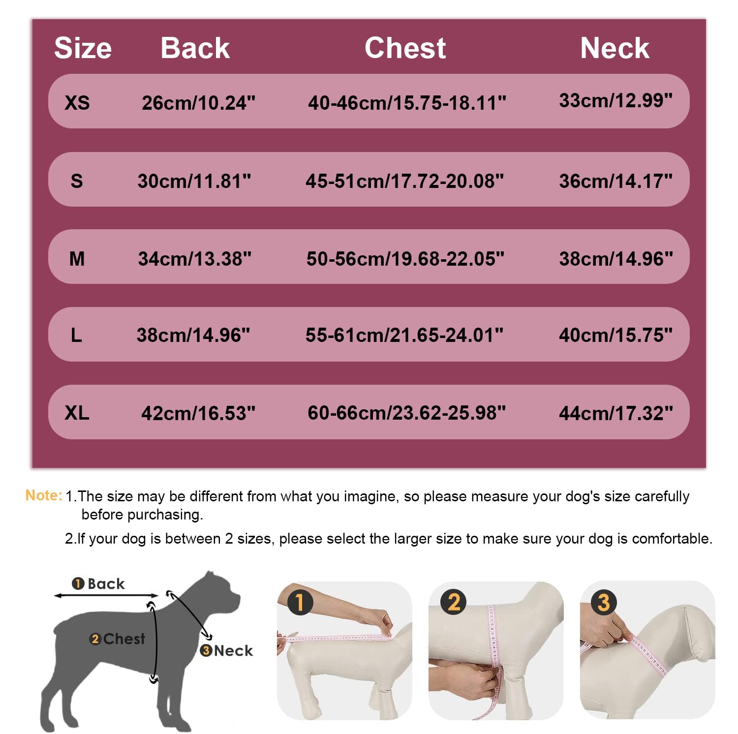 AIMYDOG Warm Dog Jacket, Reflective Fleece Vest with Built-in Harness, Waterproof Windproof Dog Snow Jacket, Purple, S/M - Image 2