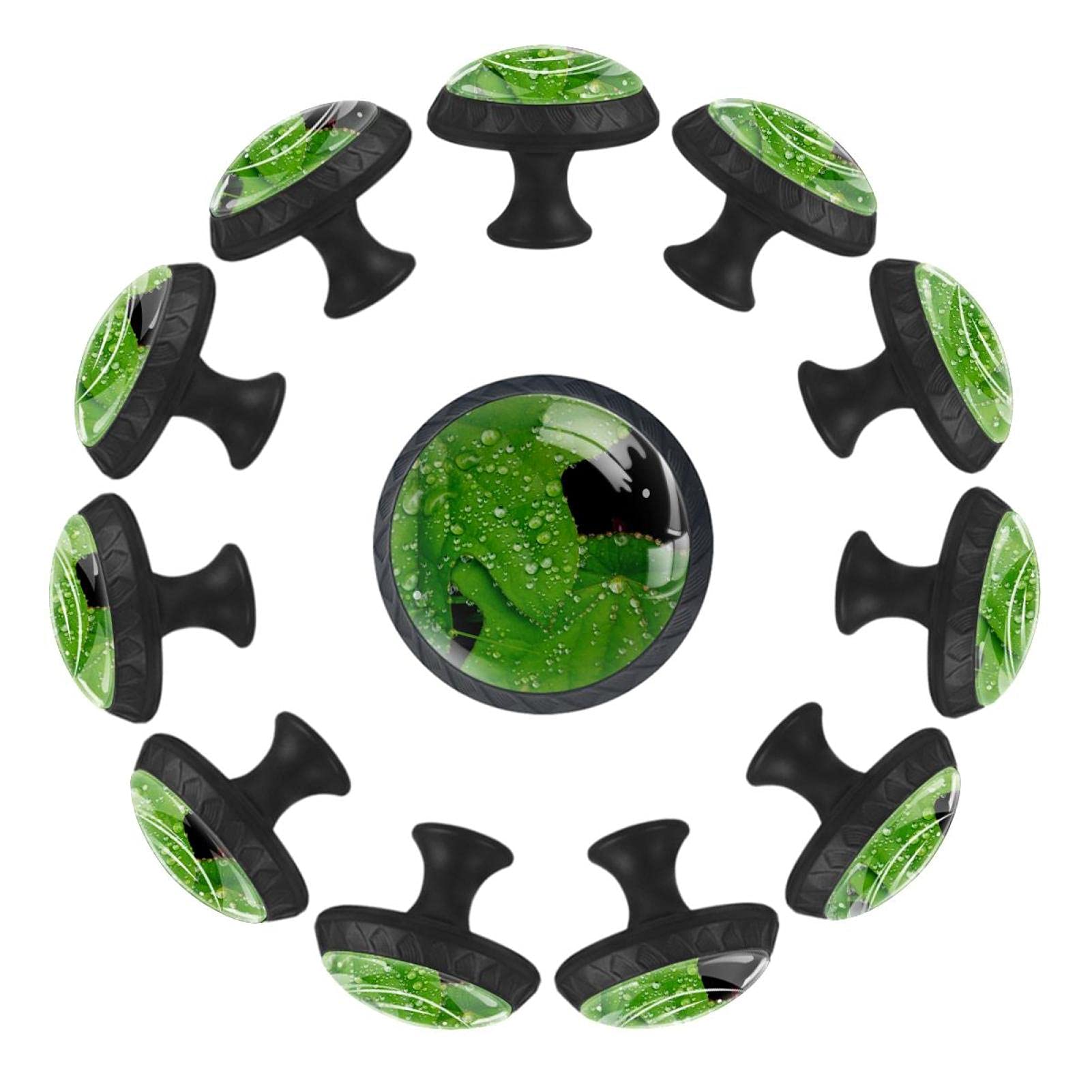 Boutons de tiroir ronds vert sauvage 35 mm poignées de meubles pour commode et crèche