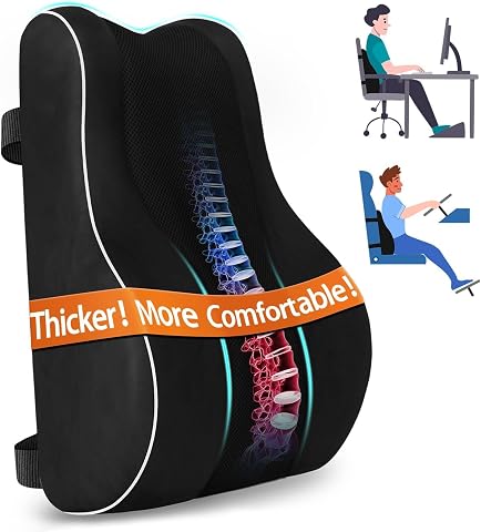 CloudBliss Lumbar Support Pillow, Memory Foam for Office...
