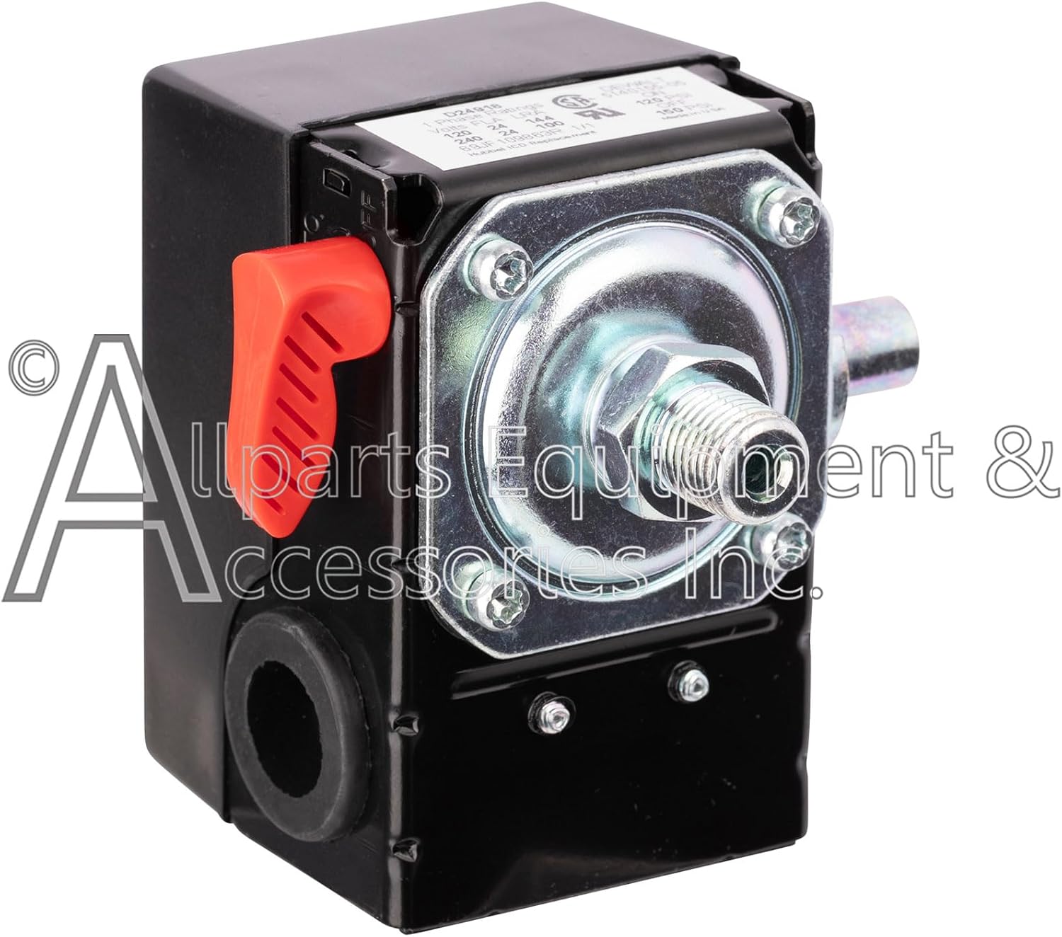 Z-D24918 Pressure Switch 1/4" NPT Single Port 120-150 PSI 2-Pole 120-240V Compatible with Craftsman and DeWALT Air Compressor Units