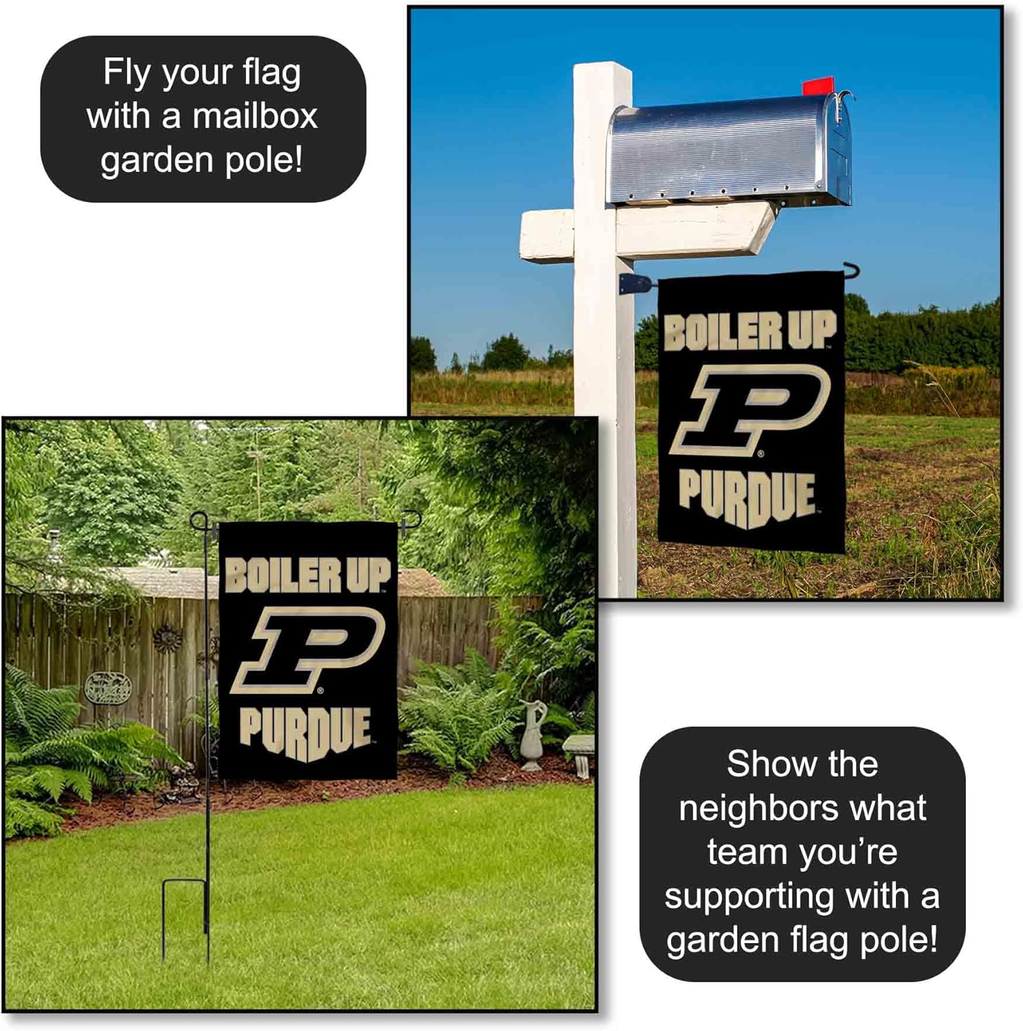 Purdue Boilermakers Boiler Up Garden Flag - Image 4