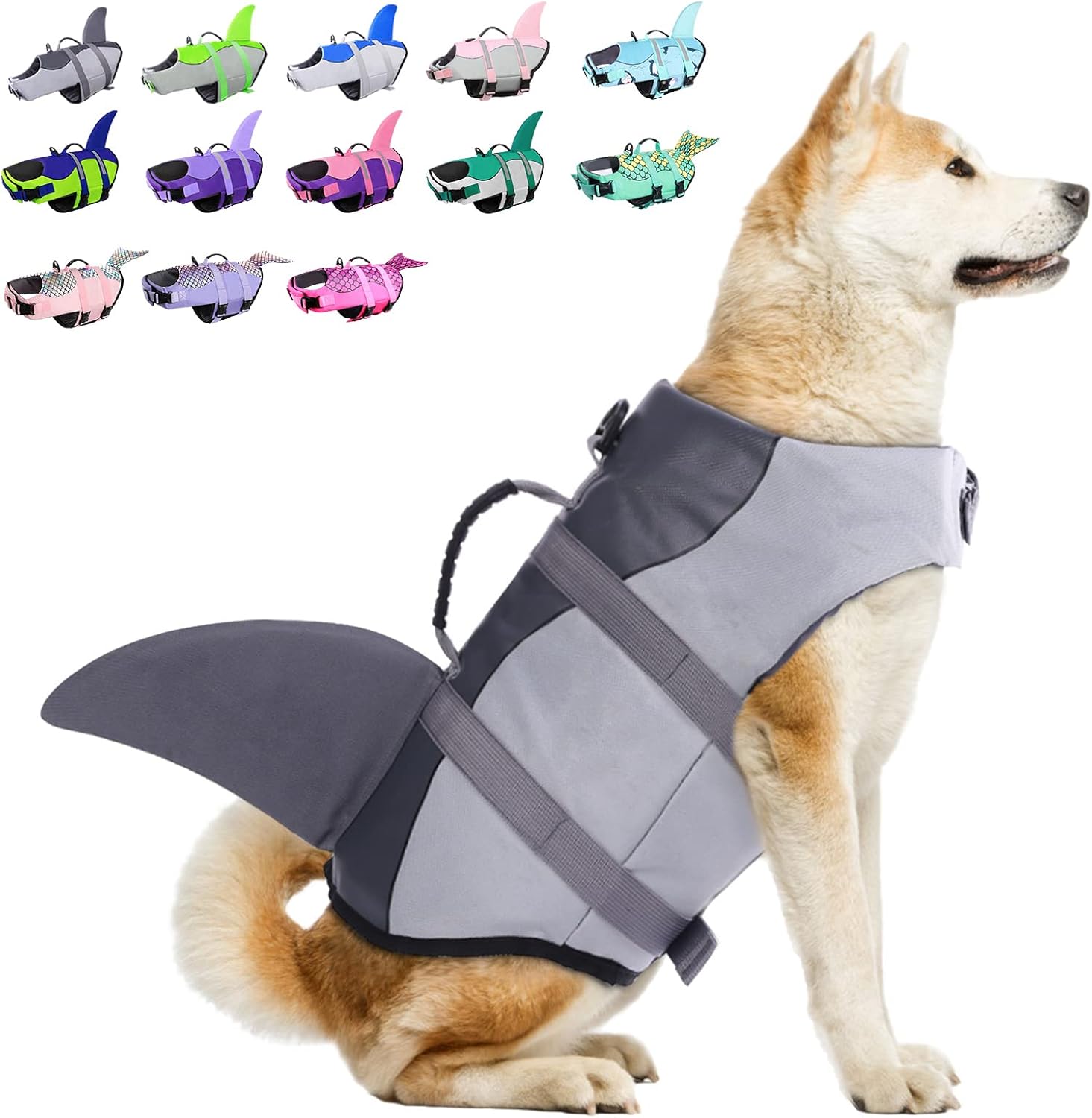 Dog Life Jacket, Large Dog Life Vest for Swimming Boating