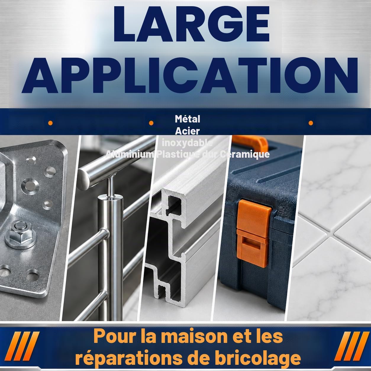 Soudure à Froid Métal 160 g, Colle Métal Extra Forte Bi-Composant, Colle Époxy Métallique Étanche pour Acier, Inox, Aluminium, Fonte, Plastique, Réservoir, Plomberie, Bateau