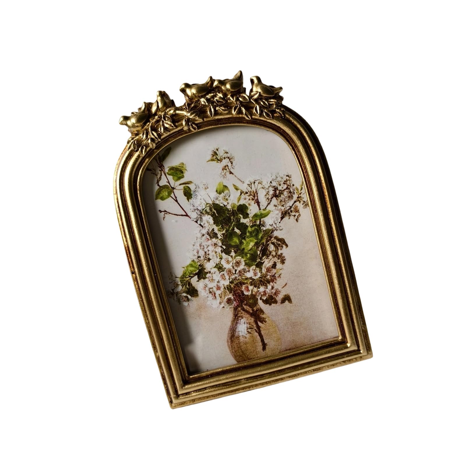 XIGACGEH Retro Picture Frame, Minis Antique Ornate Photo Frame for Tabletop Wall Display, Old Fashioned Photo Gallery Art Decors Antique Rectangular Picture