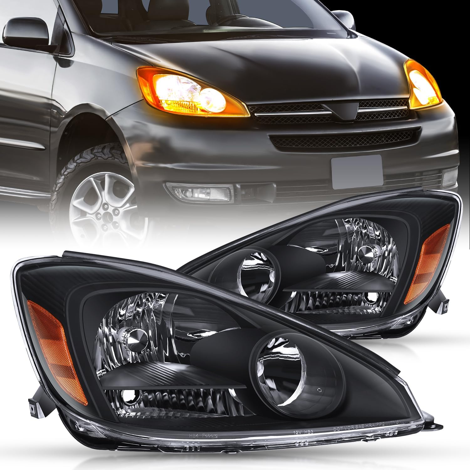 Amazon.com: AS Headlight Assembly for 2004-2005 Toyota Sienna ...