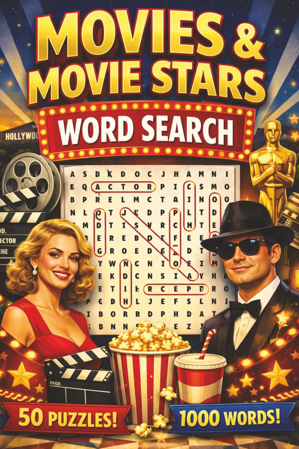 Movies & Stars Word Search: A Hollywood Film Lover’s Puzzle Book Featuring Classic Movies, Modern Hits & Legendary Actors