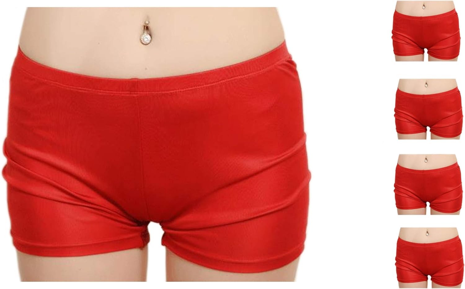 MESHIKAIER Women Plain Underwear 100% Mulberry Silk Boxer Shorts Seamless Briefs Panties Hipster (Size XXL, 5 Pack(Red))