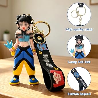 Kpop Keychain- 3D Anime Keyring PVC Keyrings, Cute Cartoon Key Chain Merch for Kids Adults, Perfect Party Bag Fillers, Bag Charm,Backpack, Mobile Phone Decor, Anime Gift Novelty Toys for Fans Girl Boy