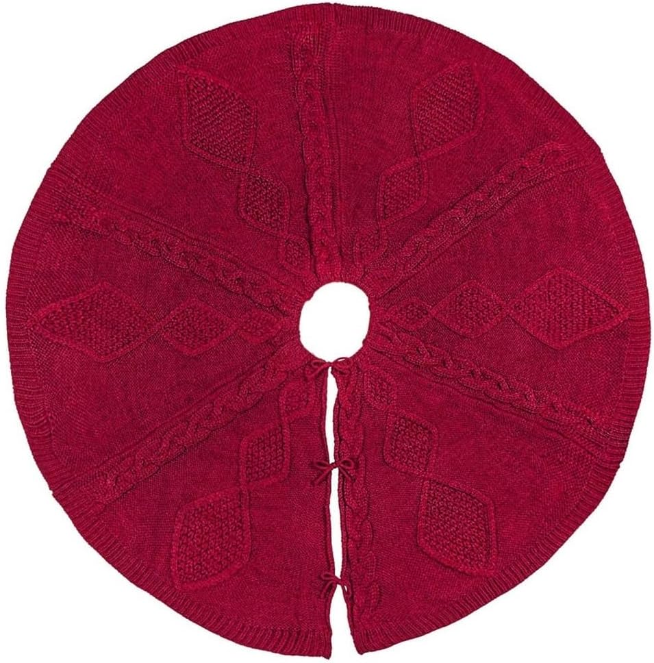 Tree Skirt Christmas Christmas Tree Skirt Decoration Knitted Solid Color Striped Tree Skirt Christmas Tree Skirt Decoration Christmas Skirt Tree