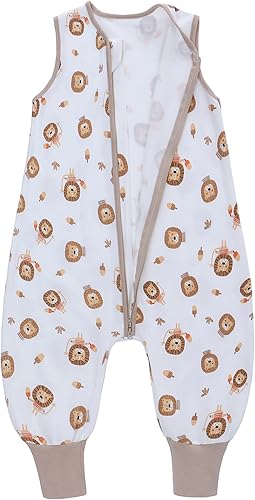 Miracle Baby Saco de dormir con pies - Manta de algodón 100% de 0.5 TOG, diseño sin mangas, saco de dormir para bebé