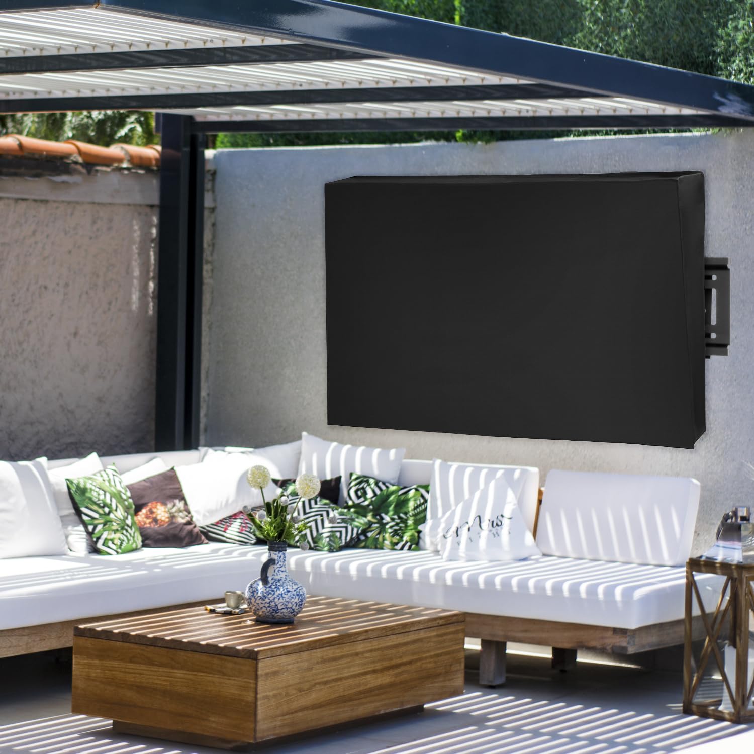 QWORK Copertura TV Esterna 40-42" Oxford 600D Resistente alle Intemperie