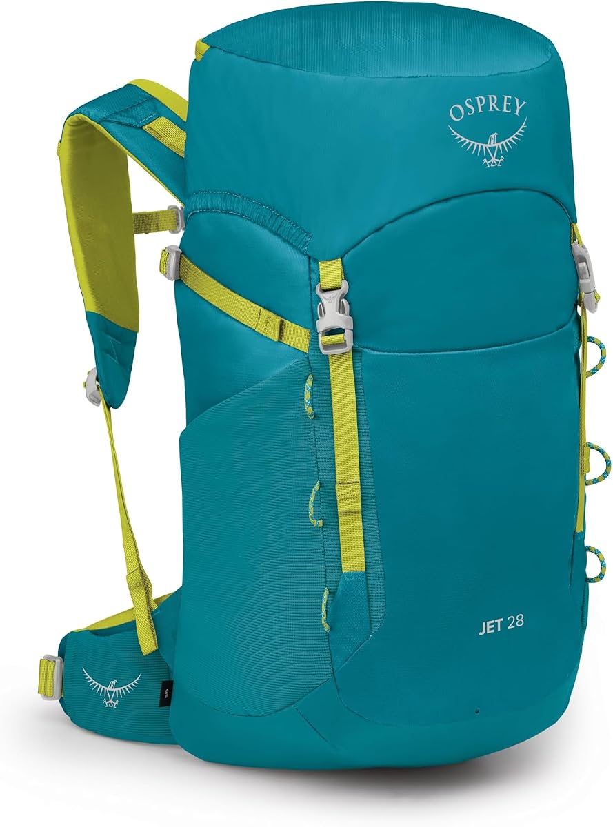 Mochila de senderismo para niños Osprey Jet 28L, azul OS | mochila, mochila de viaje, mochila para acampar, color azul, tamaño OS