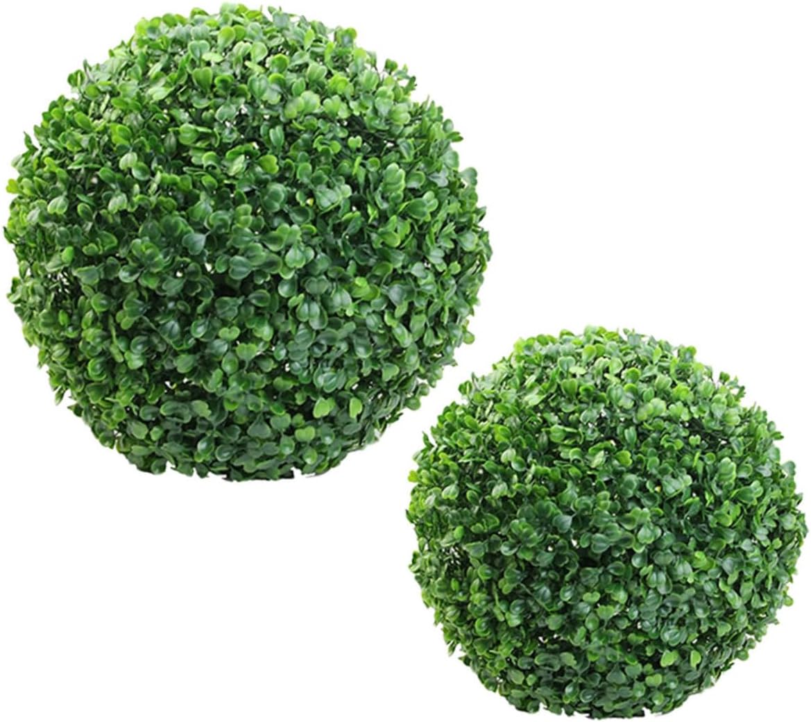 2pcs Faux Plant Topiary Ball Decorative Hanging Greenery for Indoor and Outdoor Decor for Events Weddings and Home Spaces