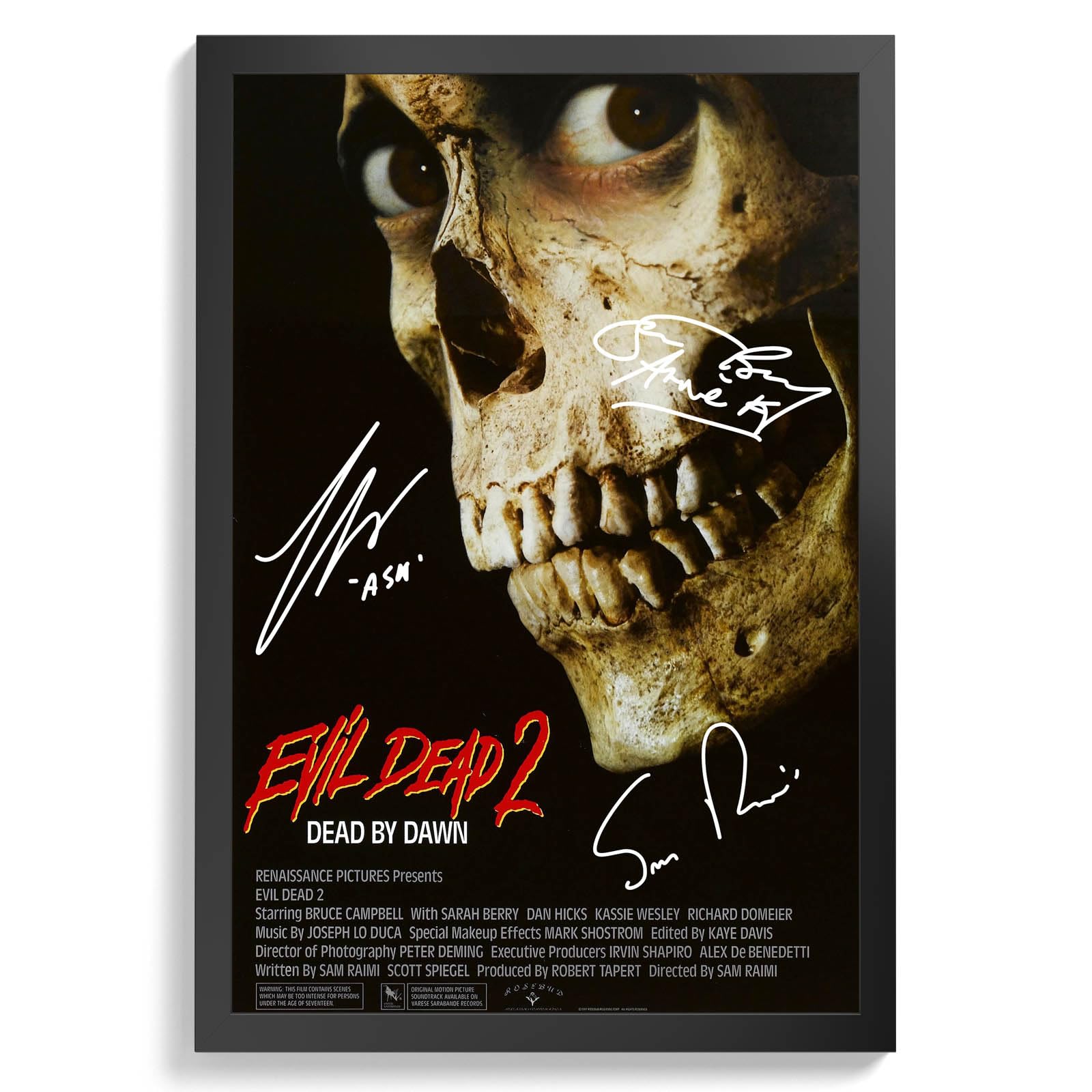 Evil Dead II | Bruce Campbell - Sam Raimi | Framed photo print | pre signed | pro lustre paper | size: A4 (21 x 29.7 cm)