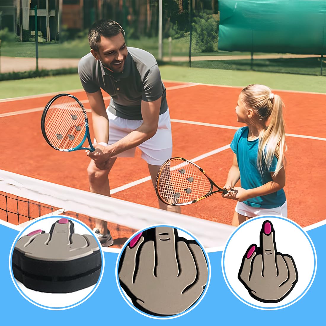 Smorzatore per racchetta da tennis unisex 2 pezzi