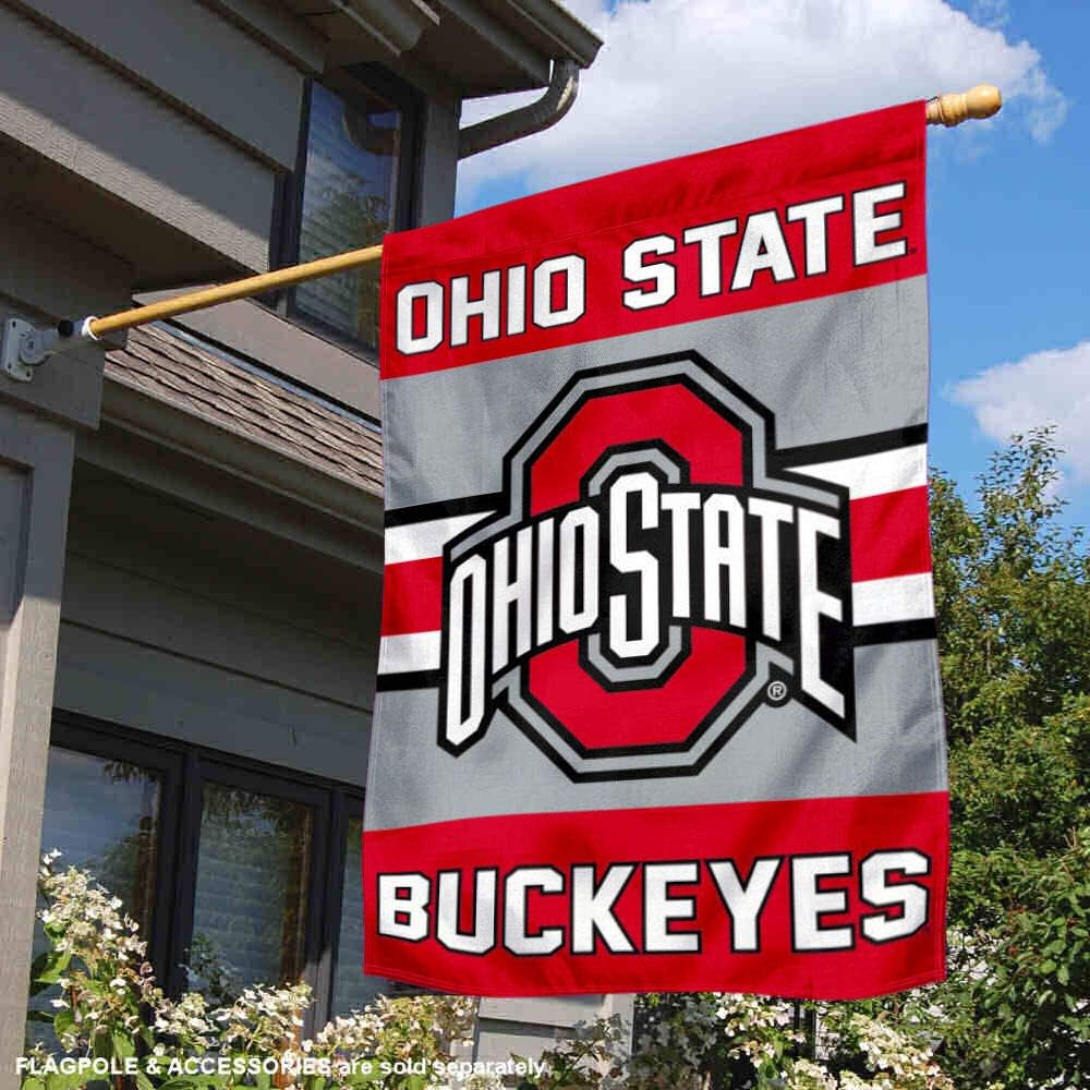 Ohio State Buckeyes Two Sided and Double Sided House Flag
