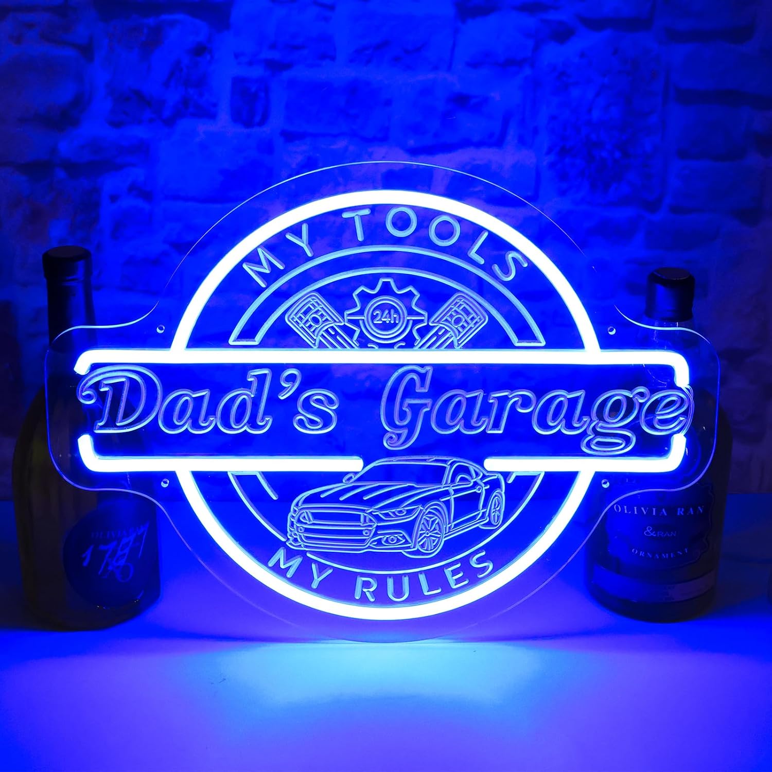 Dad's Garage Neon Sign for Father's Day Birthday Gift 12''x9''