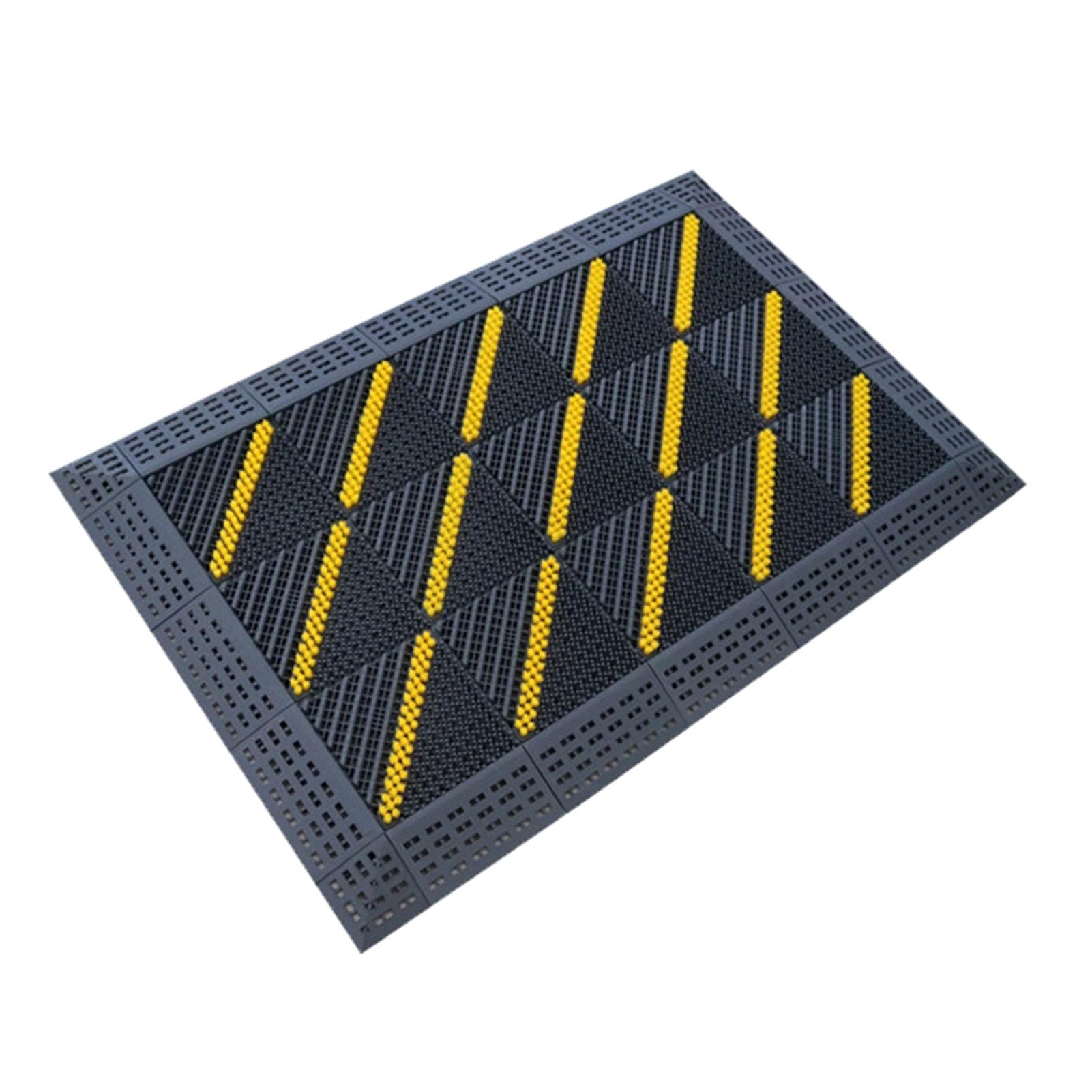 Tapis de porte d'extérieur jaune 60 x 120 cm imperméable toutes saisons