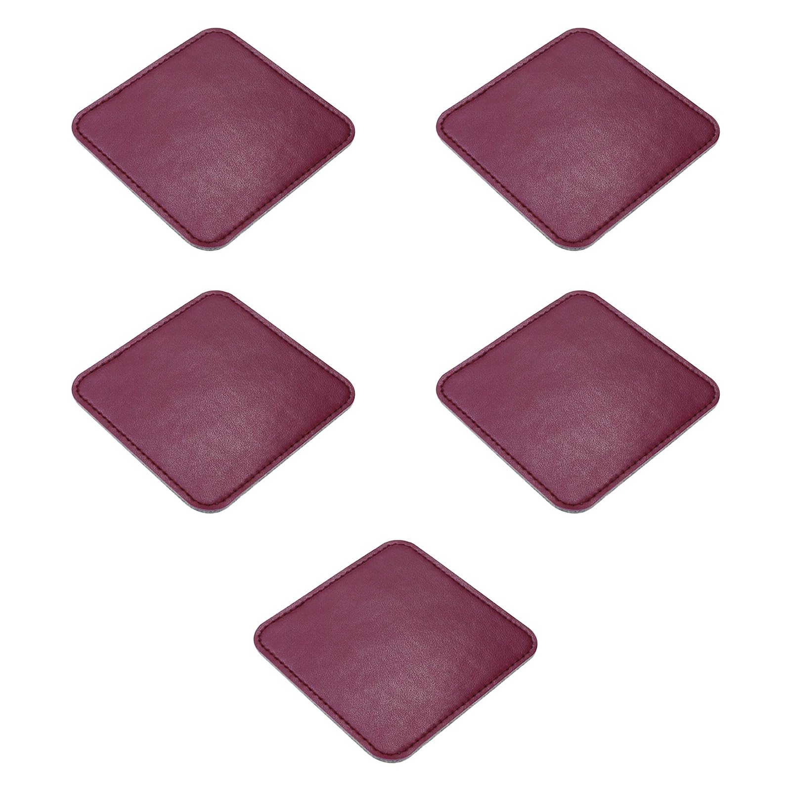 Minimalists Nordic Coasters PU Leather Water Absorbent Nonslip Cup Mat with Felt Bottom for Cups Mugs Cup Mat