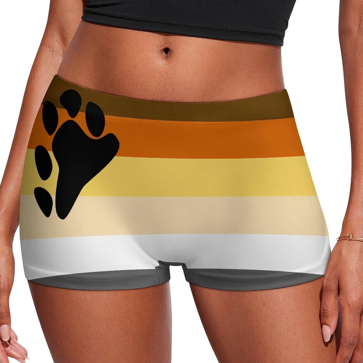 Bear Gay LGBTQ Flag Fashion Women's Boxer Briefs Breathable Underpants Trunks Stretch Underwear