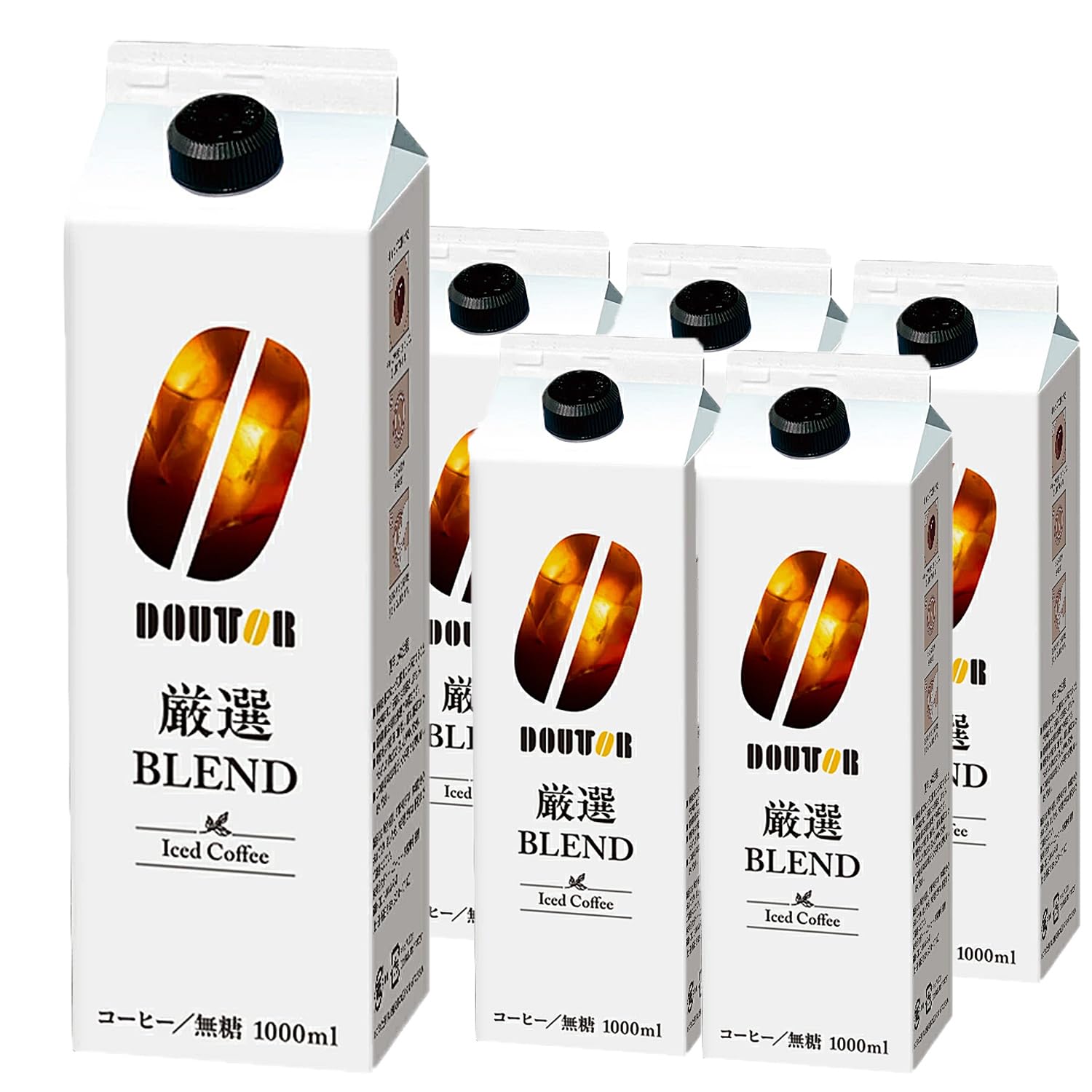 Amazon.co.jp: ドトールコーヒー 無糖 アイスコーヒー 1L×6本