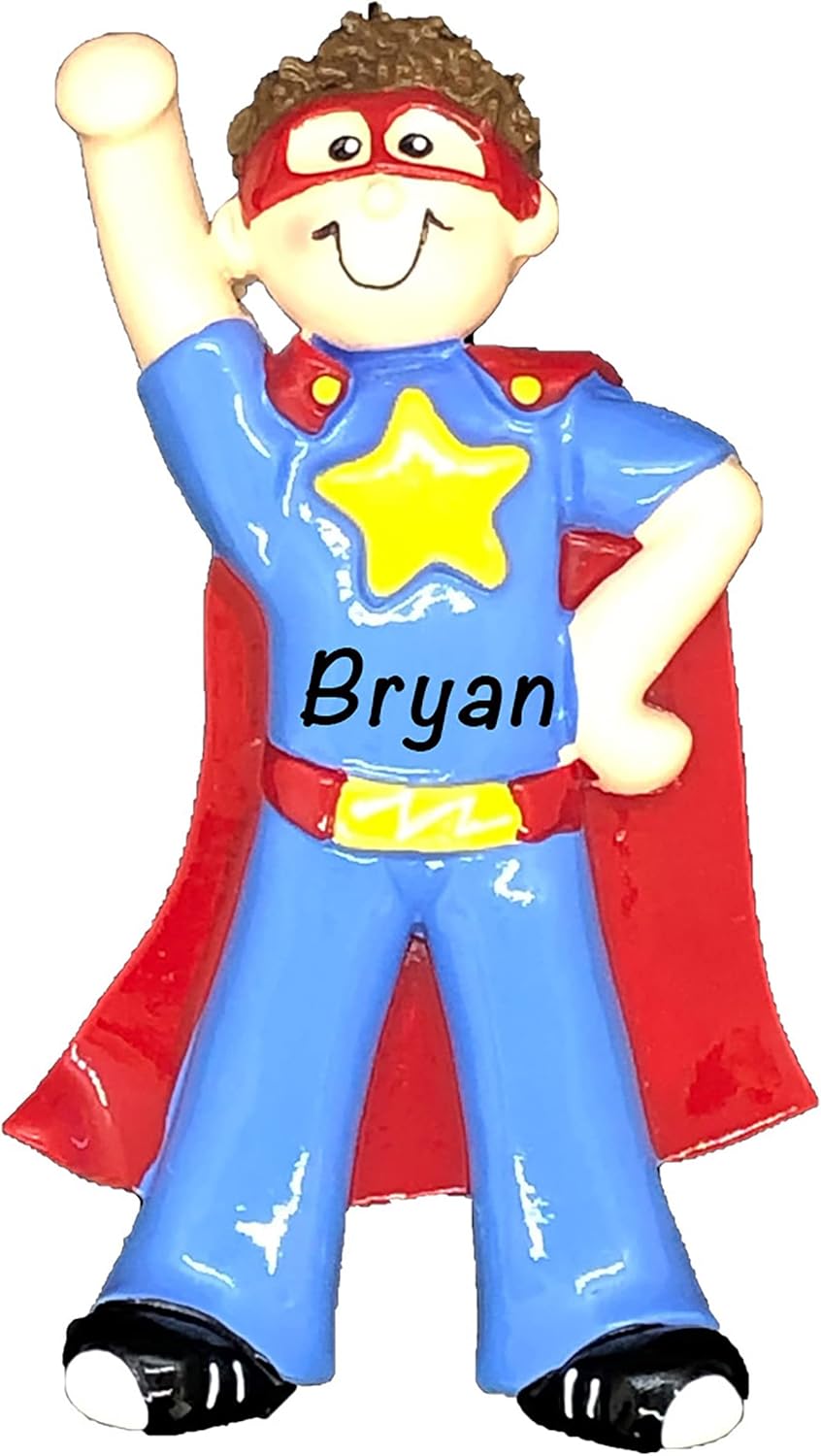 Personalized Superhero Christmas Ornaments 2022 Polyresin