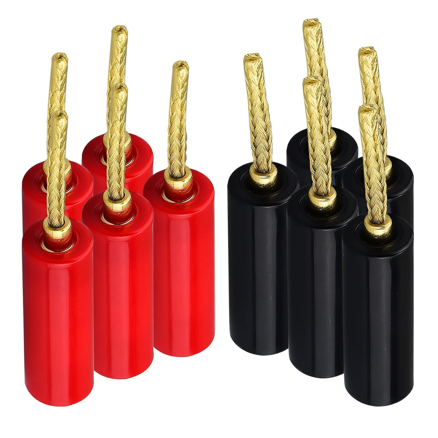 Flex Pin Banana Plugs for Speaker Wire 5 Pairs, Speaker wire Connector