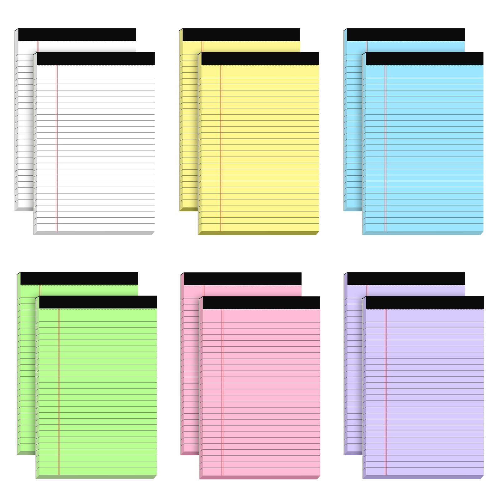 Bloc-notes transparent 12,7x20,3 cm coloré pour organiser vos cours et réunions