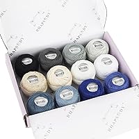 Vista 38 de Rhapsody Hilo de algodón perla tamaño 8 hilo de ganchillo Perle 12 bolas Set tejido a mano, bordado, sashiko, punto de cruz, costura, punto