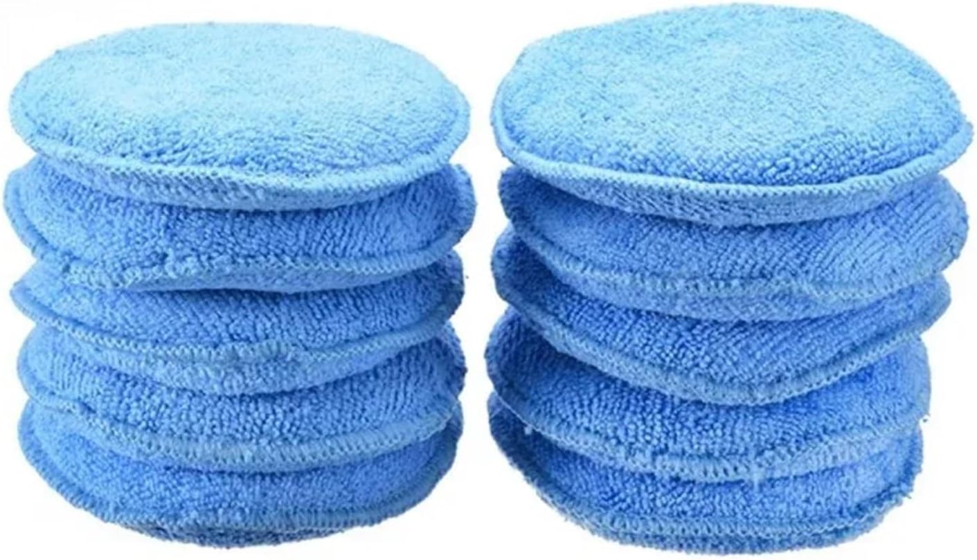 1/10 Pcs Round Car Waxing Sponge Applicators – Foam Polish Pads for Car Detailing & Cleaning Tools(D)