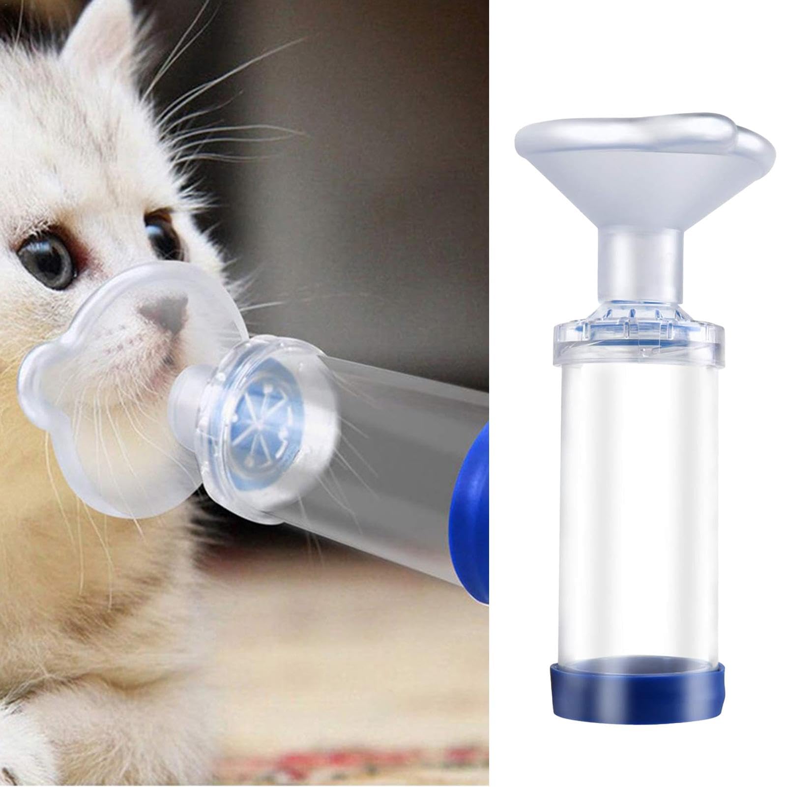 Amazon | 猫用吸入器スペーサー - ペット用エアロゾル チャンバー、犬