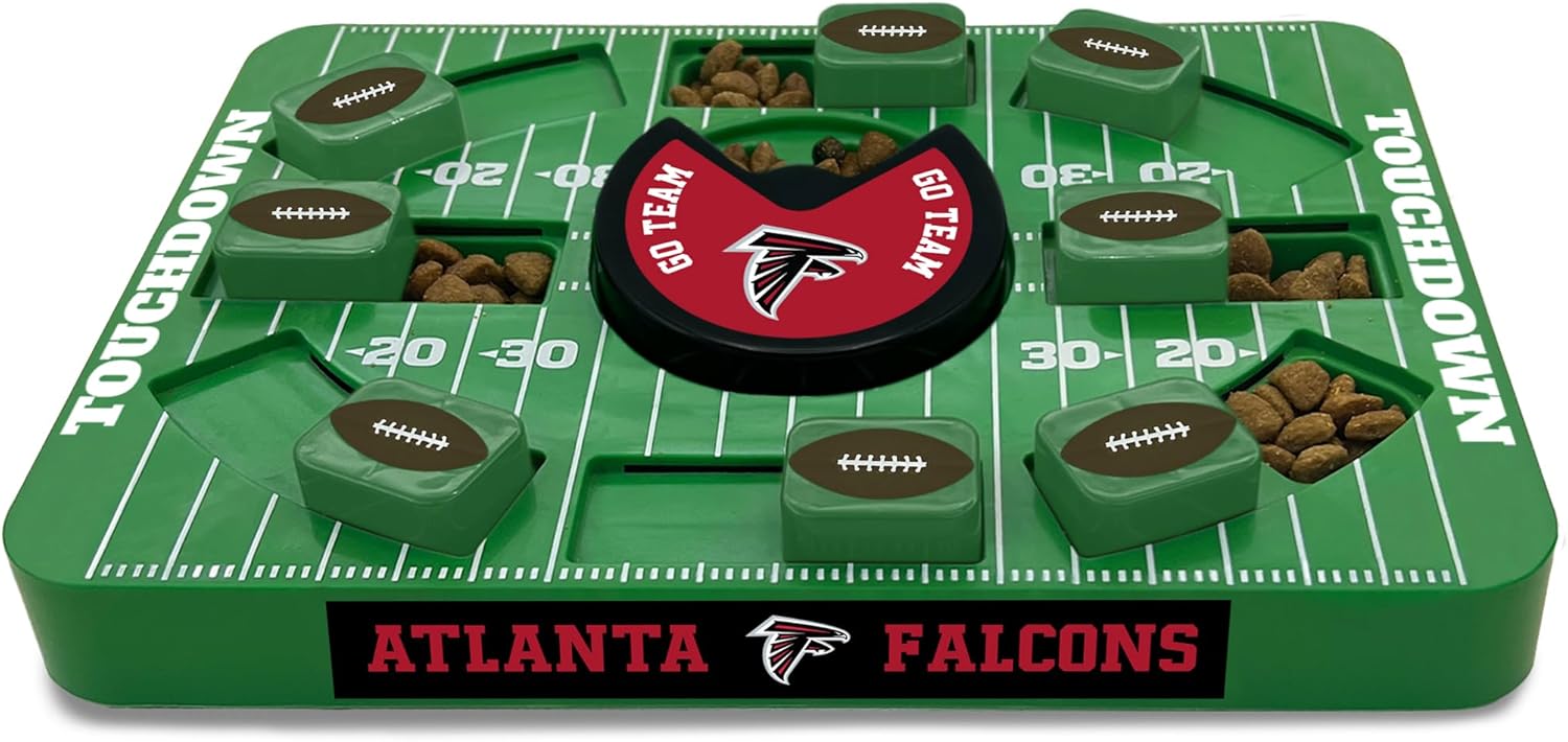 Pets First NFL アトランタ・ファルコンズ 大型パズルトイ、ニューサイズ、インタラクティブドッグトリート&amp;スロー